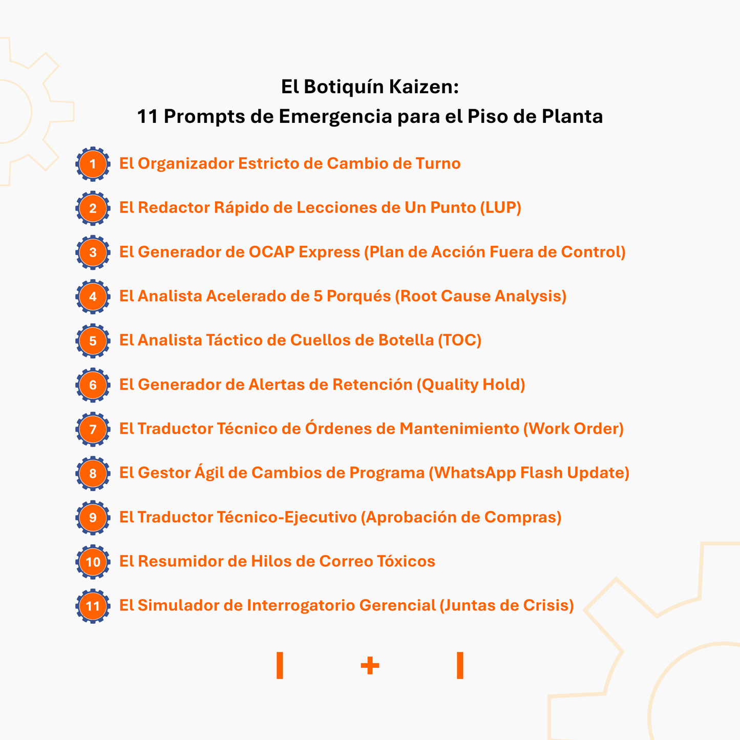 El Botiquín Kaizen: 11 Prompts de Emergencia para el Piso de Planta